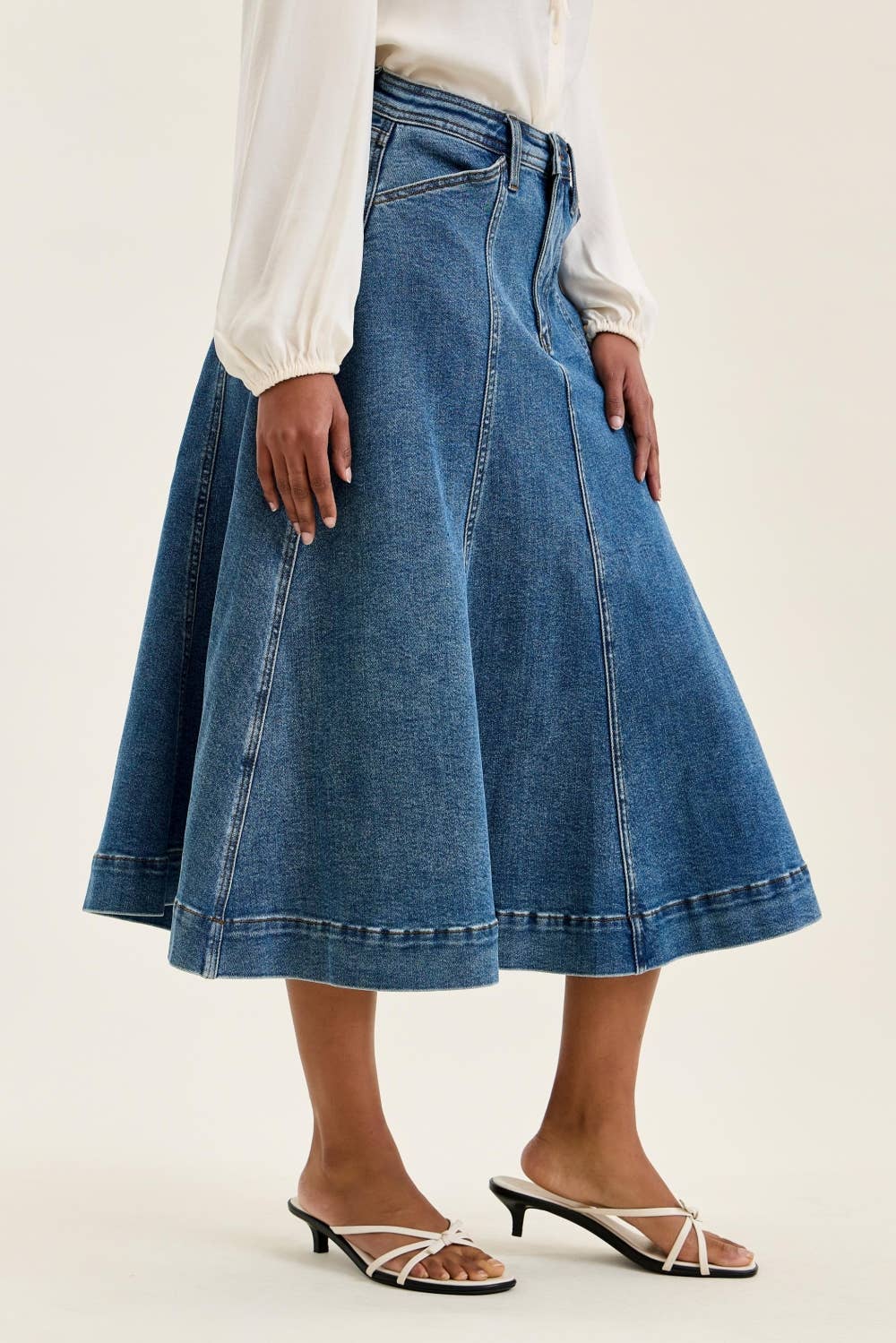 High Waisted Lasso Skirt Medium Stone - Judy Blue