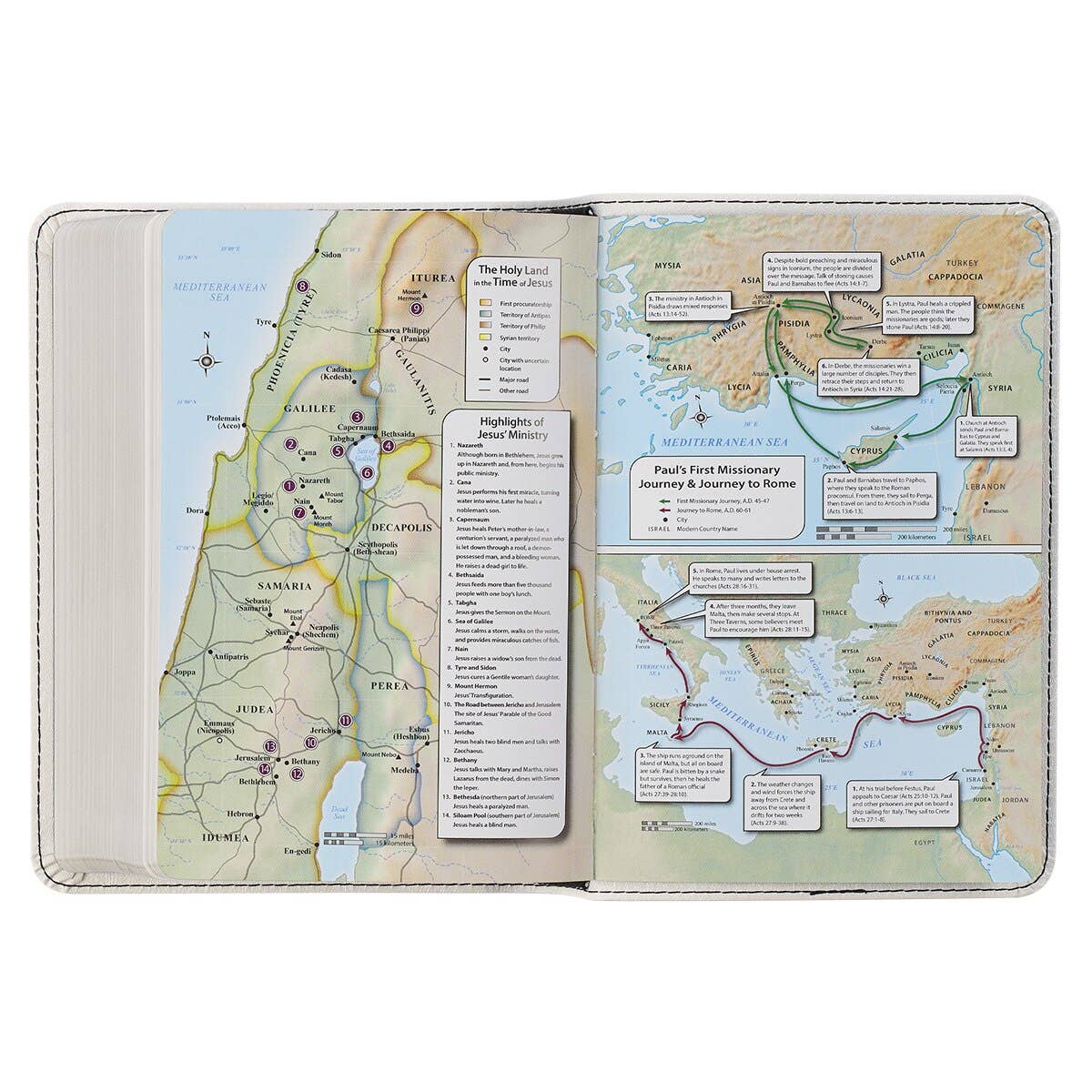 KJV Bible Compact LP Faux Leather, White