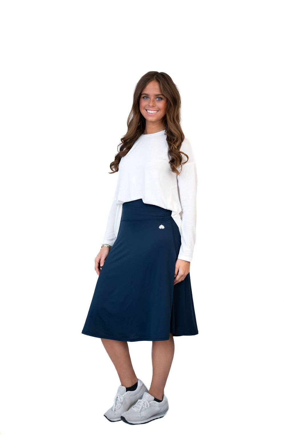 Women's A-Line Lightweight Active Skirt - 26" Navy