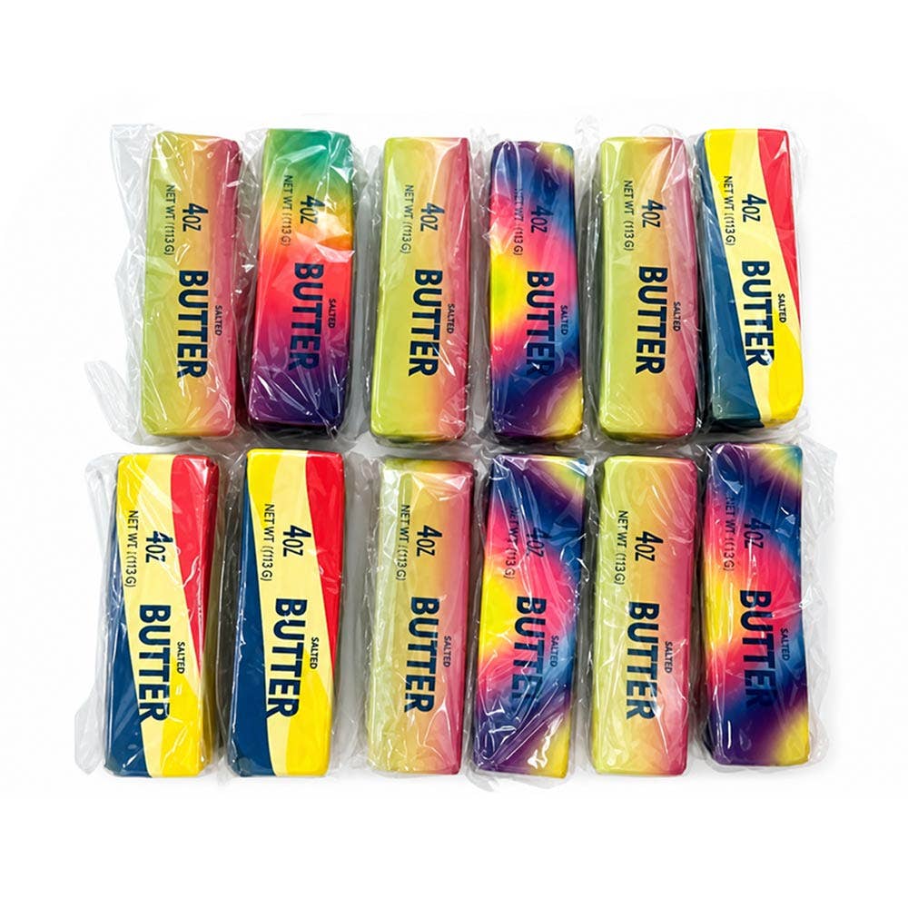 12PCS - Rainbow Butter Bar Stress Relief Toy