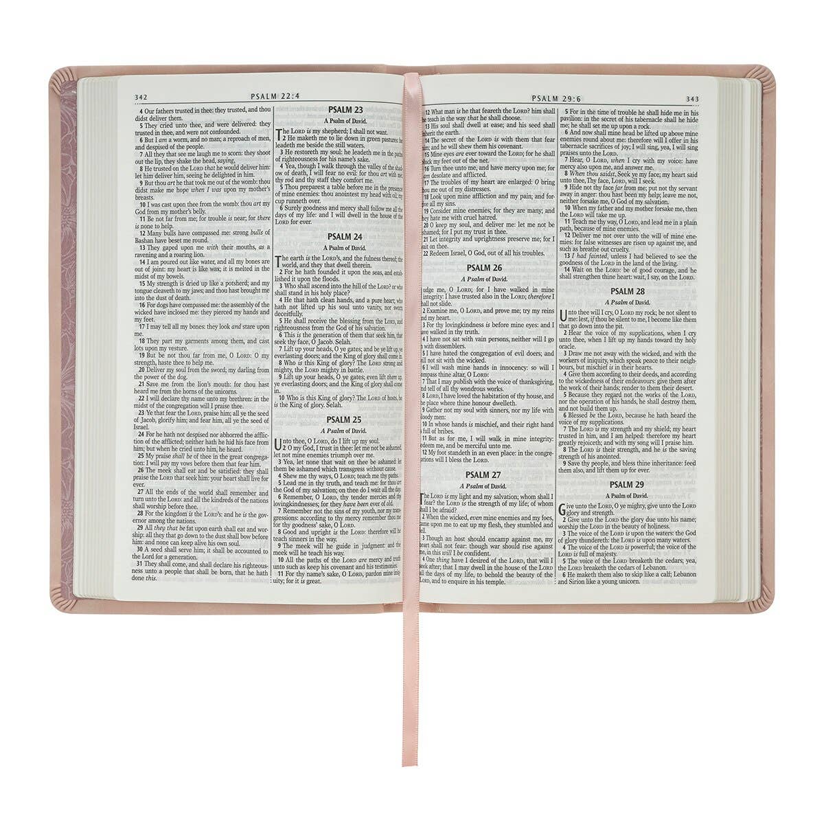 KJV Bible Gift Edition Faux Leather Blush Pink