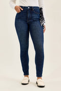 High Waist Dark Wash Bandana Skinny Jeans - Judy Blue