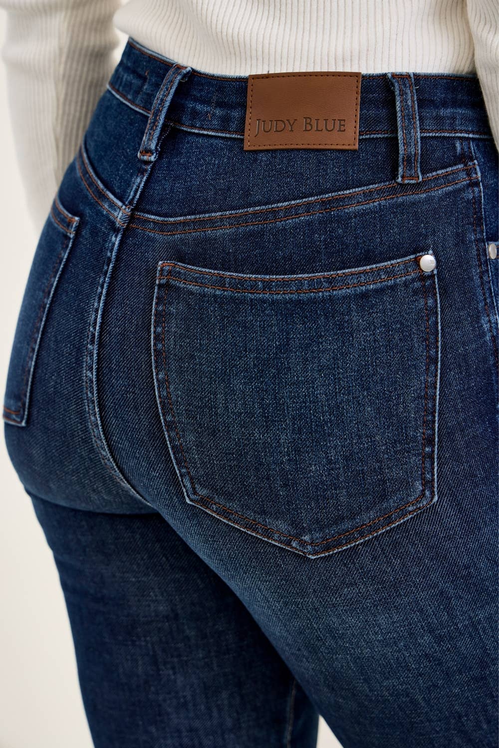 High Waist Dark Wash Bandana Skinny Jeans - Judy Blue